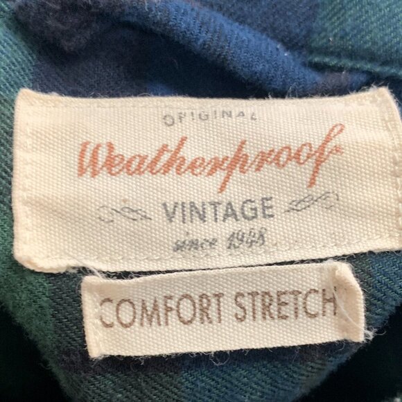 Weatherproof Vintage Comfort Stretch Plaid Flannel Button-Down Shirt M #332G - Picture 13 of 16